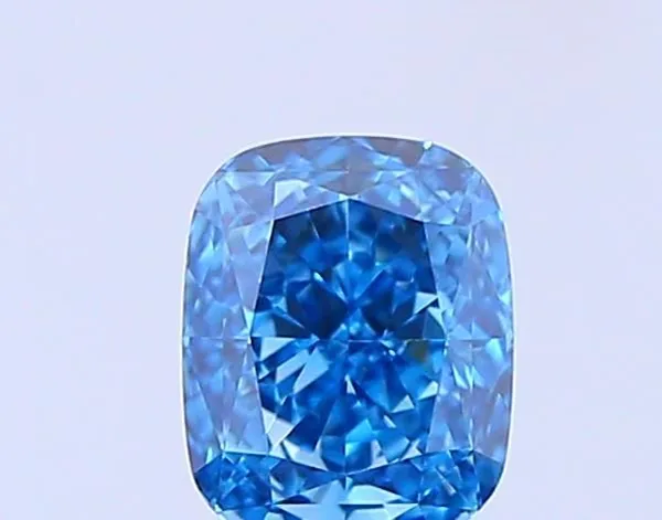 0.64ct CUSHION Fancy Vivid Blue VVS2 Coloured Lab diamond