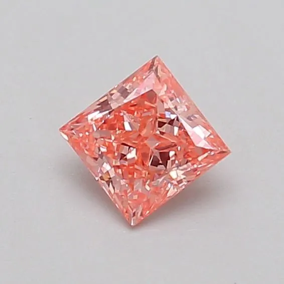 0.39ct PRINCESS Fancy Intense Pink SI1 Coloured Lab diamond