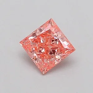 0.39ct PRINCESS Fancy Intense Pink SI1 Coloured Lab diamond