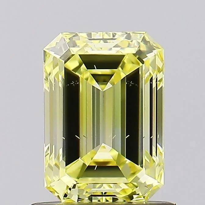 1.02ct EMERALD Fancy Intense Yellow SI1 Coloured Lab diamond