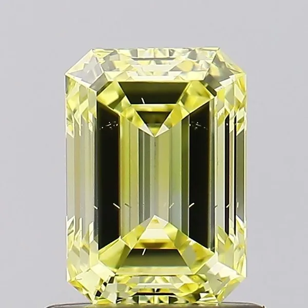1.02ct EMERALD Fancy Intense Yellow SI1 Coloured Lab diamond