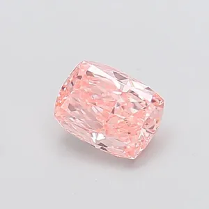 1.01ct CUSHION Fancy Vivid Pink VS1 Coloured Lab diamond