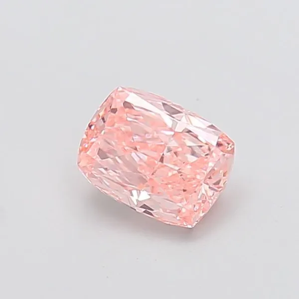 1.01ct CUSHION Fancy Vivid Pink VS1 Coloured Lab diamond