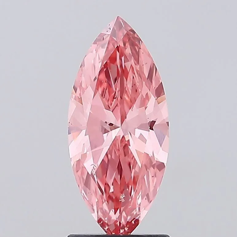 1.59ct MARQUISE Fancy Vivid Pink VS2 Coloured Lab diamond