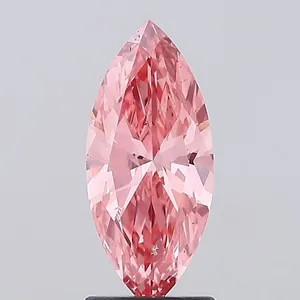 1.59ct MARQUISE Fancy Vivid Pink VS2 Coloured Lab diamond
