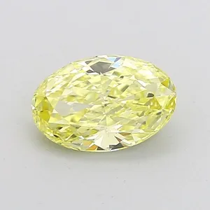 1.09ct OVAL Fancy Intense Yellow VS1 Coloured Lab diamond
