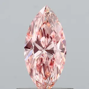 0.63ct MARQUISE Fancy Vivid Pink VVS2 Coloured Lab diamond