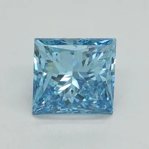1.51ct PRINCESS Fancy Vivid Blue VS2 Coloured Lab diamond