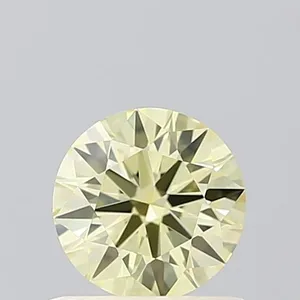 0.52ct ROUND Fancy Light Yellow VVS2 Coloured Lab diamond