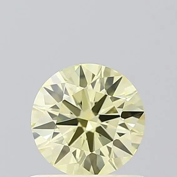 0.52ct ROUND Fancy Light Yellow VVS2 Coloured Lab diamond