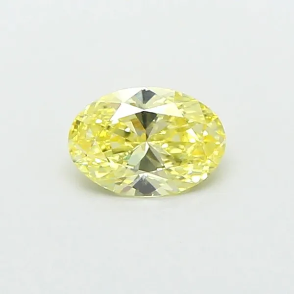 0.55ct OVAL Fancy Yellow VS1 Coloured Lab diamond