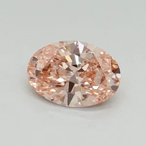 0.43ct OVAL Fancy Vivid Pink VS1 Coloured Lab diamond