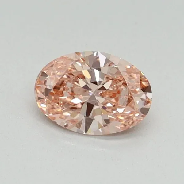 0.43ct OVAL Fancy Vivid Pink VS1 Coloured Lab diamond