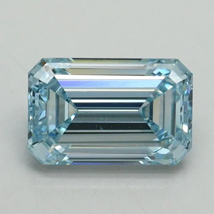 1.03ct EMERALD Fancy Intense Blue VS2 Coloured Lab diamond