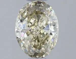 0.77ct OVAL Fancy Yellow VVS1 Coloured Lab diamond