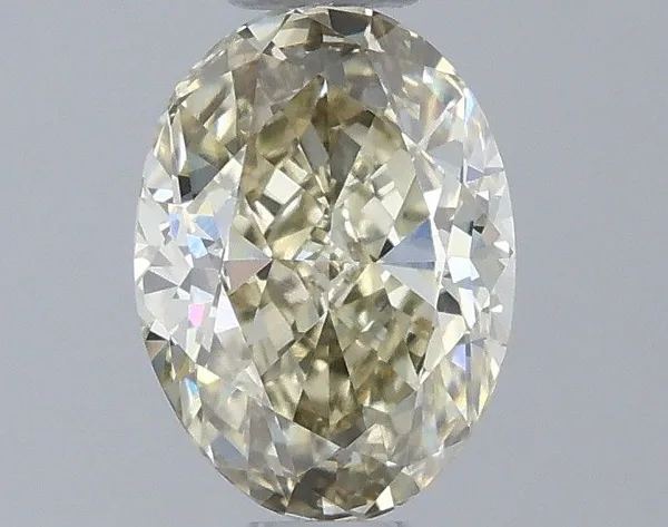 0.77ct OVAL Fancy Yellow VVS1 Coloured Lab diamond