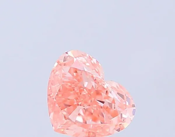 1.02ct HEART Fancy Vivid Pink VS1 Coloured Lab diamond