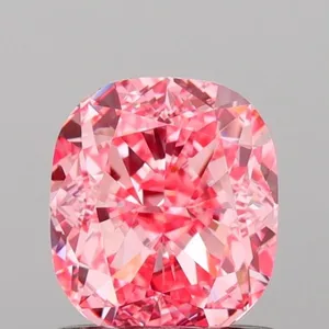 1.03ct CUSHION Fancy Vivid Pink VVS2 Coloured Lab diamond