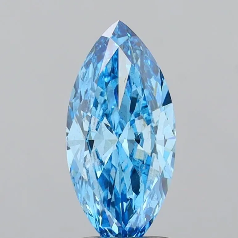 1.50ct MARQUISE Fancy Vivid Blue VS2 Coloured Lab diamond