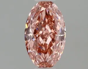 1.11ct OVAL Fancy Vivid Pink VVS2 Coloured Lab diamond