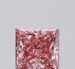 1ct PRINCESS Fancy Intense Pink VS2 Coloured Lab diamond