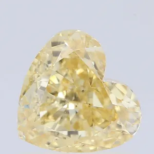 1.02ct HEART Fancy Intense Yellow VS2 Coloured Lab diamond