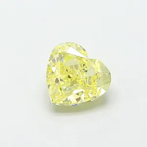 1.03ct HEART Fancy Yellow VS1 Coloured Lab diamond