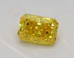 1.03ct RADIANT Fancy Vivid Yellow VVS2 Coloured Lab diamond