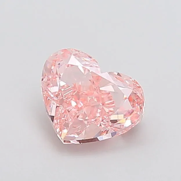 1.86ct HEART Fancy Intense Pink VS1 Coloured Lab diamond
