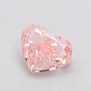 1.86ct HEART Fancy Intense Pink VS1 Coloured Lab diamond