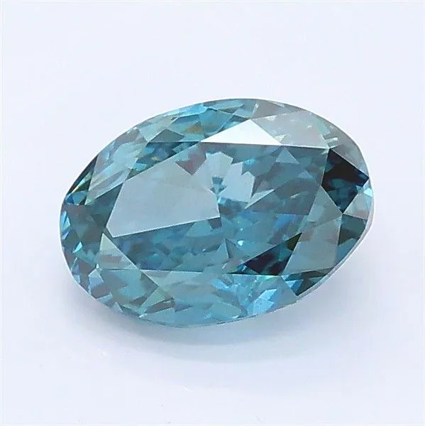 1.12ct OVAL Fancy Vivid Blue VS2 Coloured Lab diamond