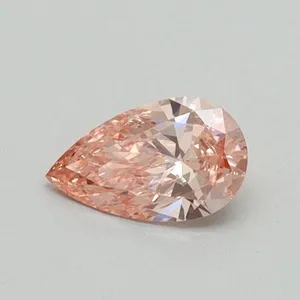 0.32ct PEAR Fancy Vivid Pink VS1 Coloured Lab diamond