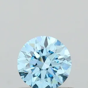0.51ct ROUND Fancy Vivid Blue VVS2 Coloured Lab diamond