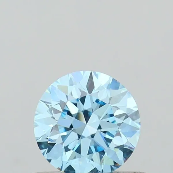0.51ct ROUND Fancy Vivid Blue VVS2 Coloured Lab diamond
