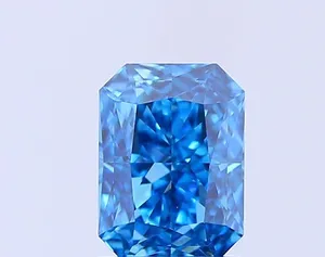 1.01ct RADIANT Fancy Vivid Blue VS1 Coloured Lab diamond