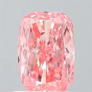 0.96ct CUSHION Fancy Vivid Pink VVS2 Coloured Lab diamond