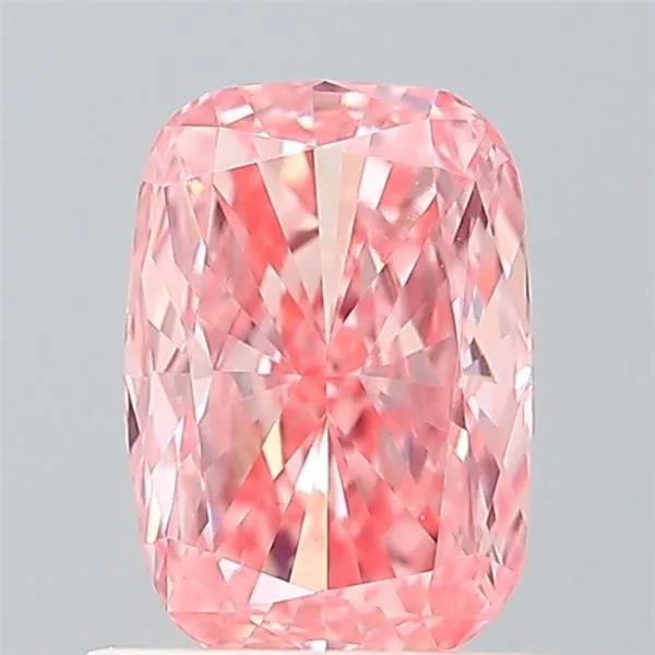 0.96ct CUSHION Fancy Vivid Pink VVS2 Coloured Lab diamond