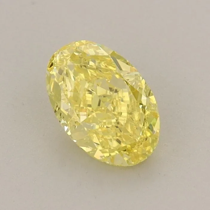 0.62ct OVAL Fancy Vivid Yellow VS1 Coloured Lab diamond