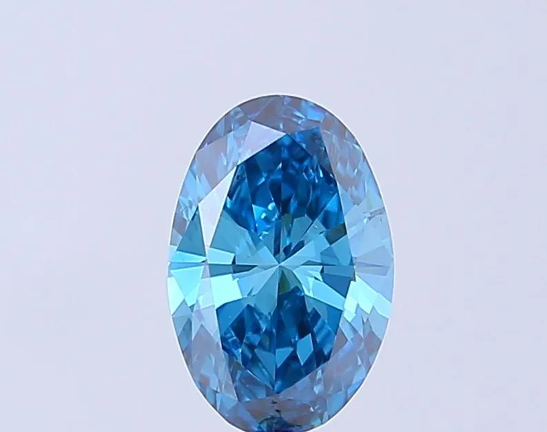 1.15ct OVAL Fancy Vivid Blue VS1 Coloured Lab diamond