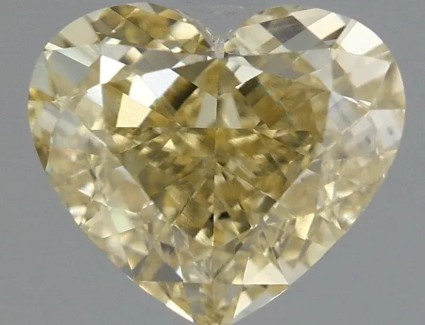 1.13ct HEART Fancy Yellow VVS2 Coloured Lab diamond