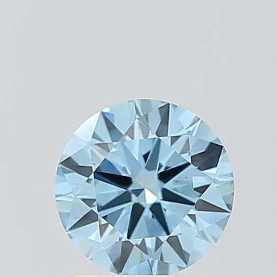1ct ROUND Fancy Vivid Blue VS2 Coloured Lab diamond