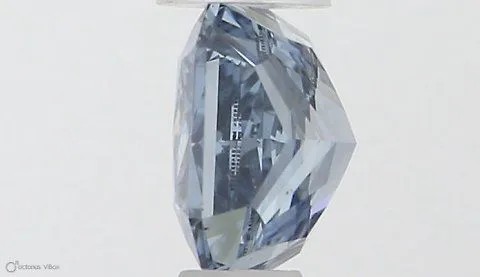 0.53ct RADIANT Fancy Vivid Blue SI2 Coloured Lab diamond