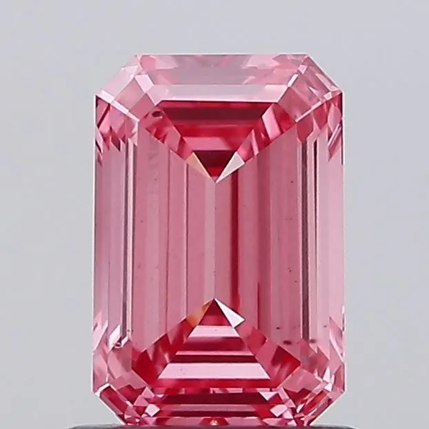 1.02ct EMERALD Fancy Vivid Pink VS2 Coloured Lab diamond