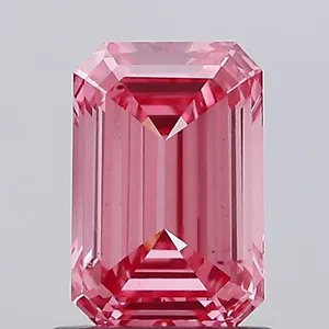 1.02ct EMERALD Fancy Vivid Pink VS2 Coloured Lab diamond