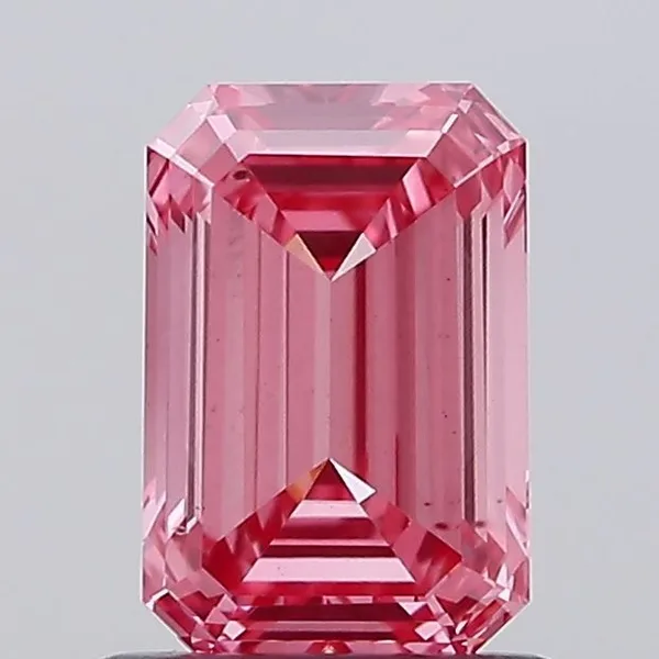 1.02ct EMERALD Fancy Vivid Pink VS2 Coloured Lab diamond