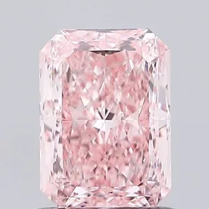 1.03ct RADIANT Fancy Vivid Pink VS2 Coloured Lab diamond