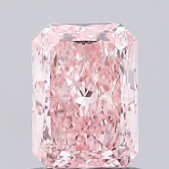 1.03ct RADIANT Fancy Vivid Pink VS2 Coloured Lab diamond