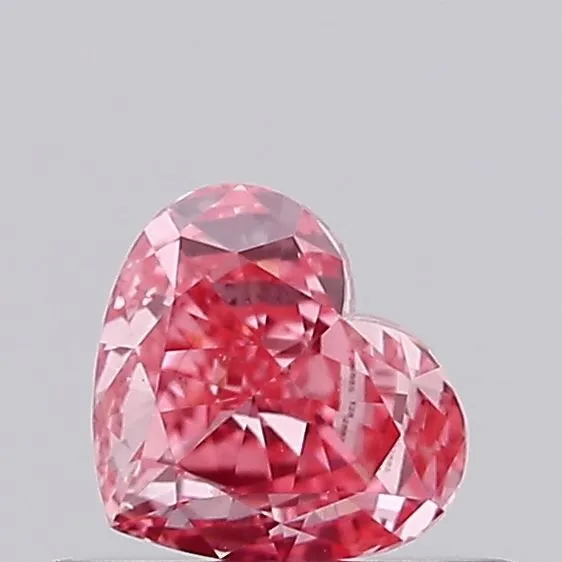 0.37ct HEART Fancy Vivid Pink VS1 Coloured Lab diamond