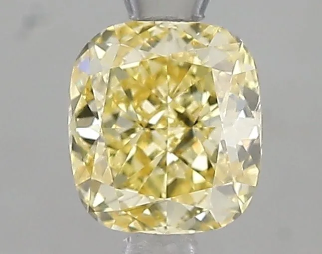 1.00ct CUSHION Fancy Yellow VS2 Coloured Lab diamond