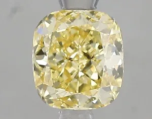 1ct CUSHION Fancy Yellow VS2 Coloured Lab diamond